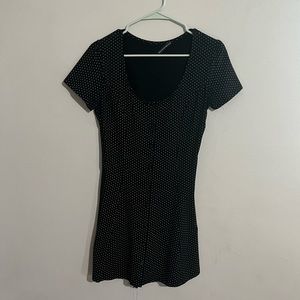 Brandy Melville black and while polka dot tie dress